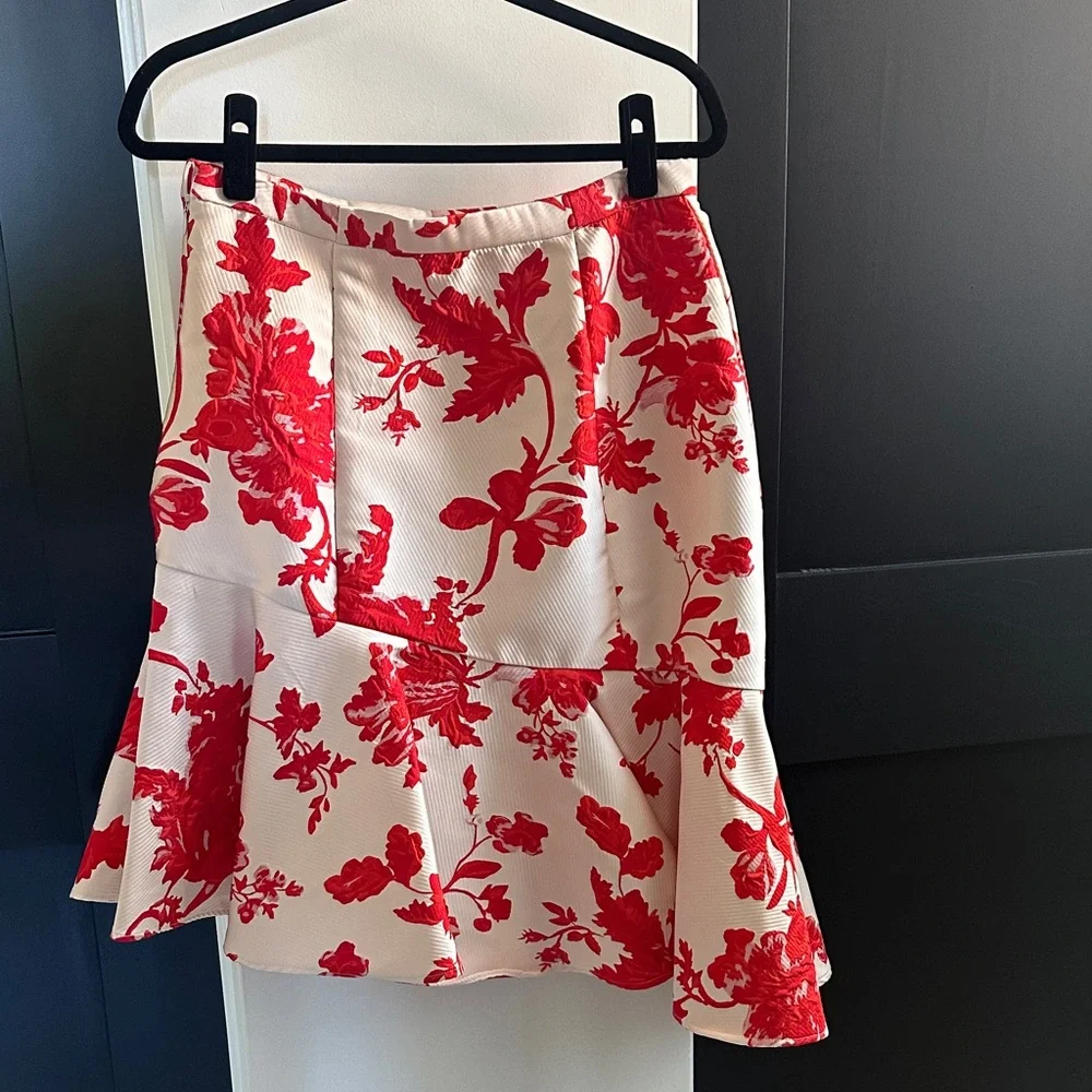 EVA FRANCO Floral asymmetrical Skirt SZ 10 - Picture 2 of 4